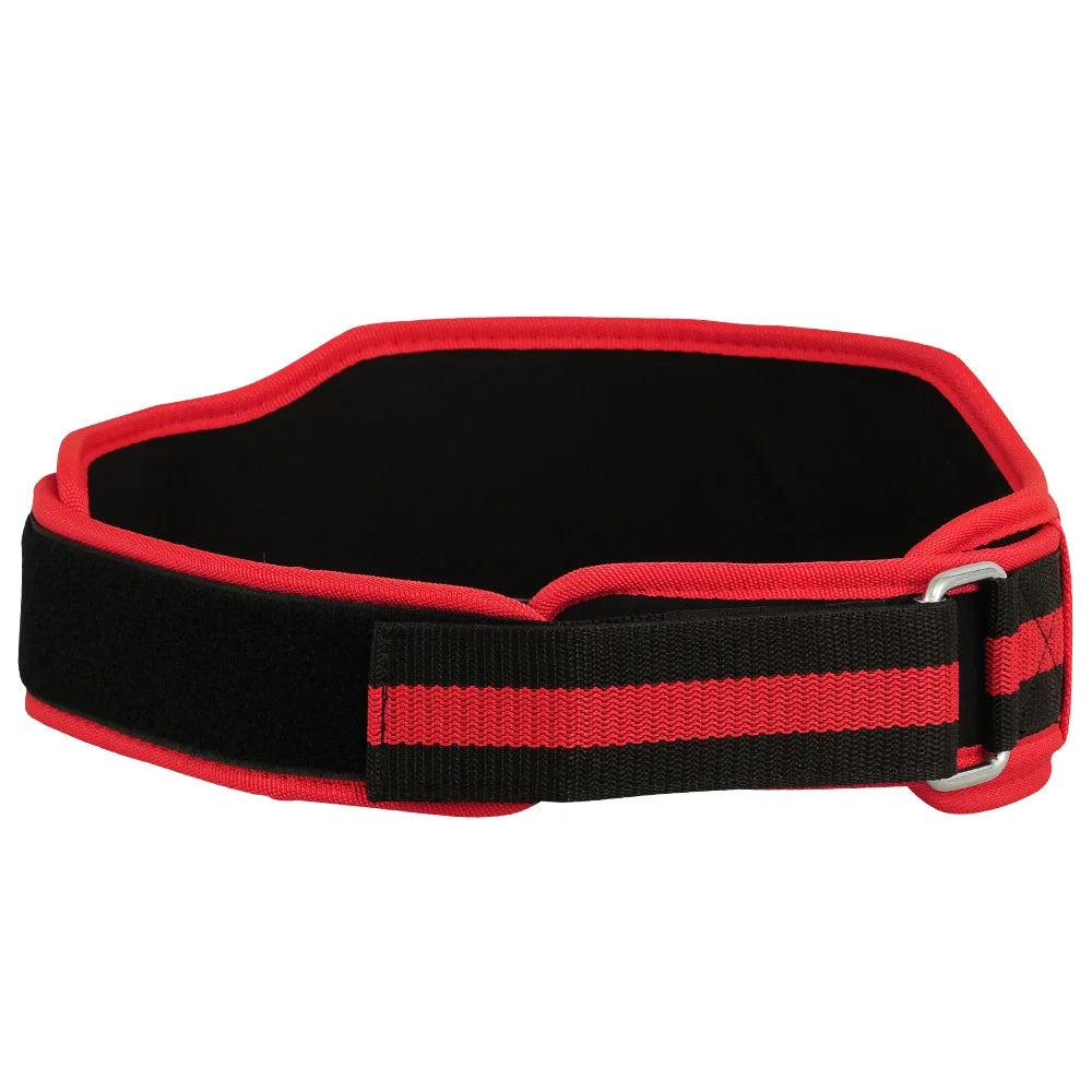 Weight Lifting Belt with Double Back Support Gym Training 5" Wide Belts Black / Red XXL
