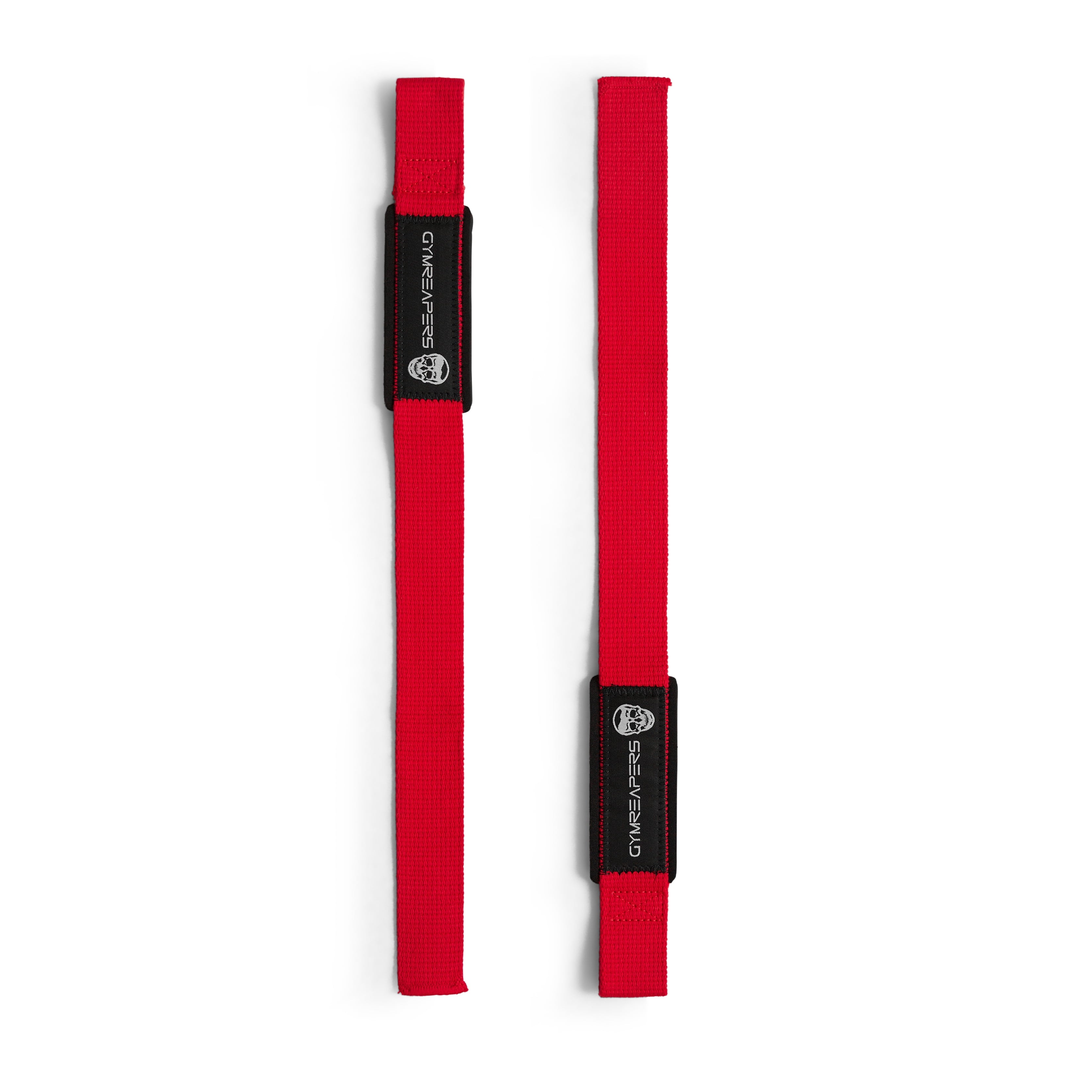 Lifting Wrist Straps for Weightlifting, Bodybuilding, Powerlifting, Strength Training, & Deadlifts - Padded Neoprene with 18 Inch Cotton (Red)