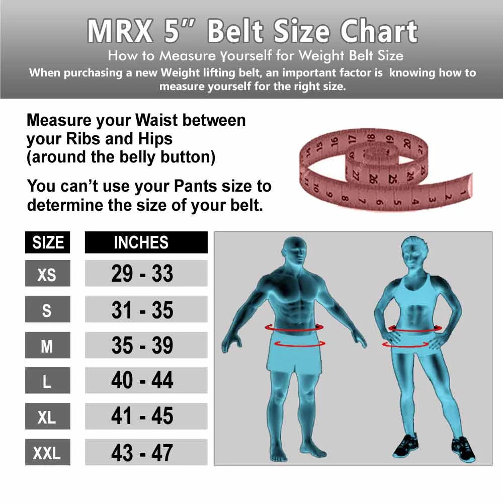 Weight Lifting Belt with Double Back Support Gym Training 5" Wide Belts Black / Red XXL
