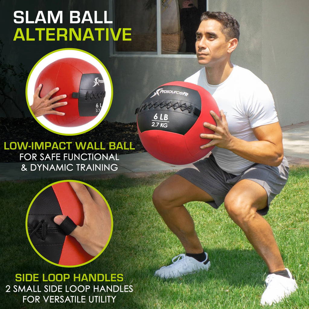 Soft Medicine Balls with Color-Coded Weights, 6 Lb