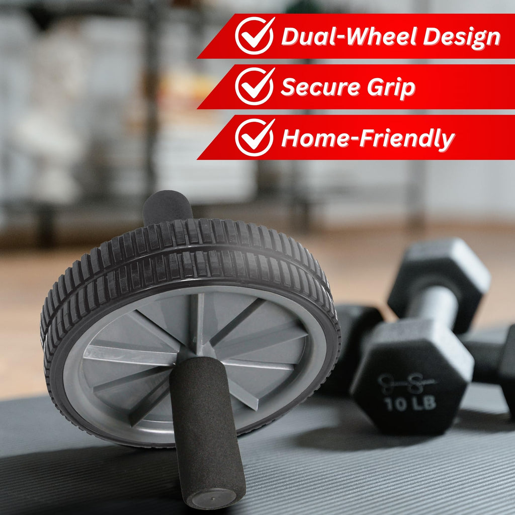 Daiwa Felicity Core Fitness Dual Ab Wheel Abdominal Trainer for Core & Workout
