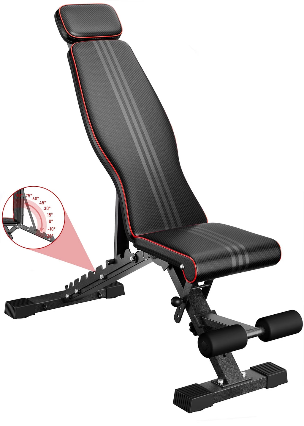 Adjustable Weight Bench,Foldable Workout Bench 660Lbs Home Gyms Press Dumbbell  Bench with Extended Head and Spine Support